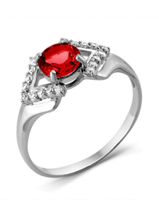 Кольцо из серебра с полудрагоценными вставками