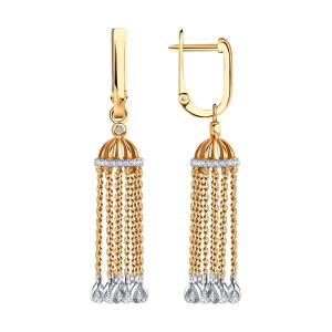 Серьги из золота с бриллиантами