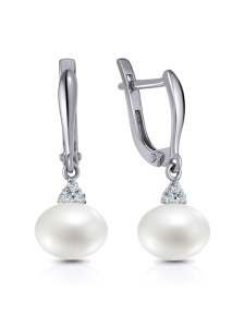 Серьги из серебра с полудрагоценными вставками