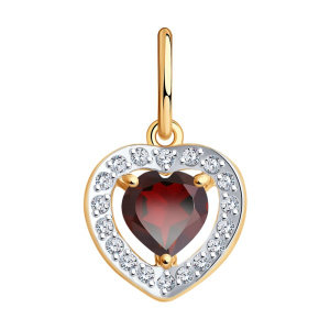 Подвеска из золота с полудрагоценными вставками