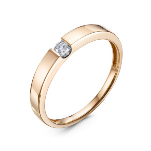 Обручальное кольцо из золота с бриллиантами