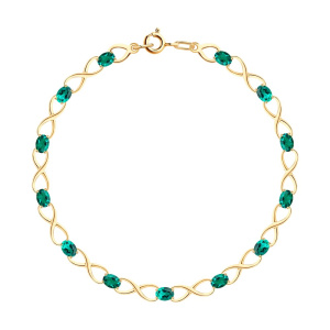 Браслет из золота с полудрагоценными вставками