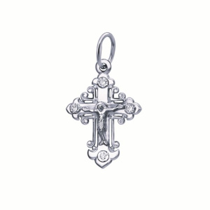 Крест из белого золота