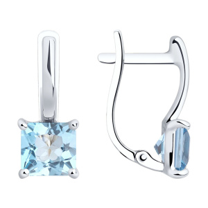 Серьги из золота с полудрагоценными вставками