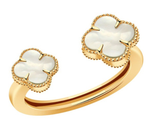 Кольцо из золота с полудрагоценными вставками