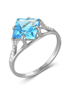 Кольцо из серебра с полудрагоценными вставками