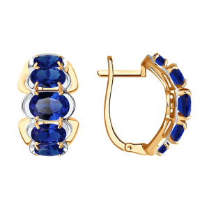 Серьги из золота с полудрагоценными вставками