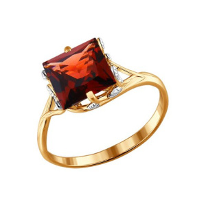 Кольцо из золота с полудрагоценными вставками