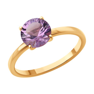 Кольцо из золота с полудрагоценными вставками