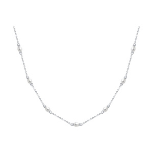 Колье из серебра с полудрагоценными вставками