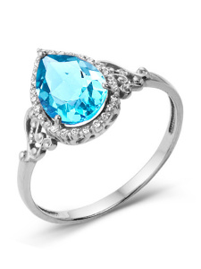 Кольцо из серебра с полудрагоценными вставками