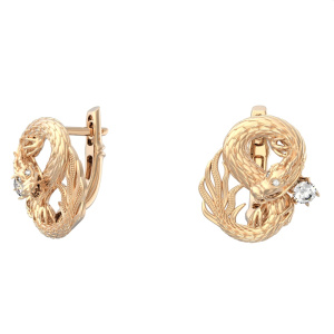 Серьги из золота Premium