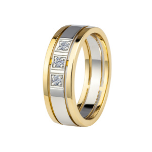 Обручальное кольцо из золота с бриллиантами