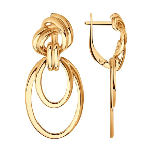 Серьги из золочённого серебра