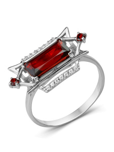 Кольцо из серебра с полудрагоценными вставками