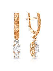 Серьги из золочённого серебра