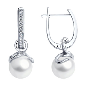 Серьги из золота с полудрагоценными вставками