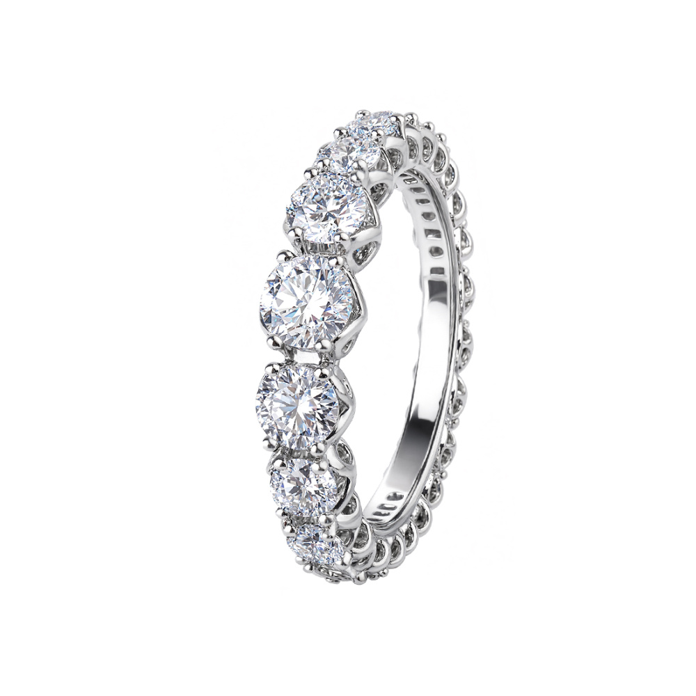 Кольцо из золота с бриллиантами выращенными