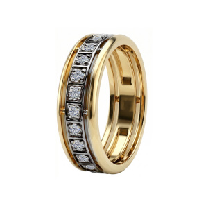 Обручальное кольцо из золота с бриллиантами