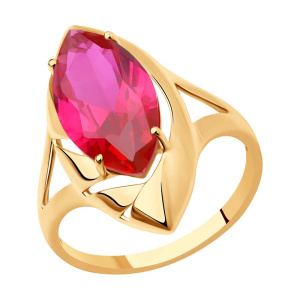 Кольцо из золота с полудрагоценными вставками