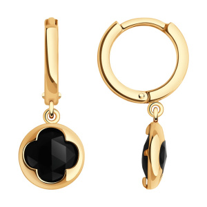 Серьги из золота с полудрагоценными вставками