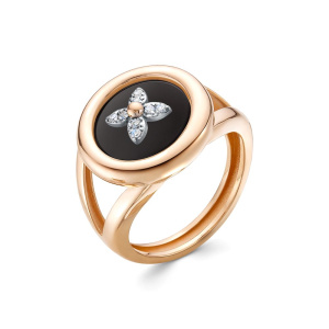 Кольцо из золота с полудрагоценными вставками