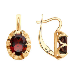 Серьги из золота с полудрагоценными вставками