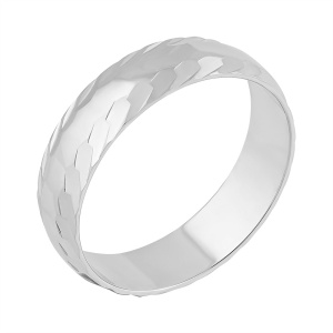 Обручальное кольцо из серебра