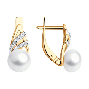 Серьги из золота с полудрагоценными вставками