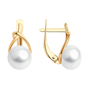 Серьги из золота с полудрагоценными вставками