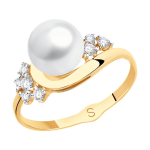 Кольцо из золота с полудрагоценными вставками