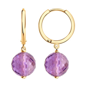 Серьги из золота с полудрагоценными вставками