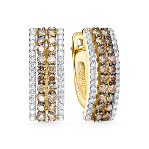 Серьги из золота Premium