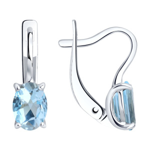 Серьги из золота с полудрагоценными вставками