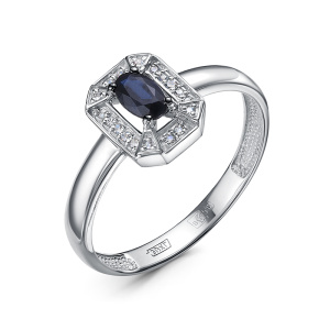 Кольцо из золота с цветными драгоценными вставками