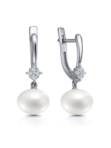 Серьги из серебра с полудрагоценными вставками