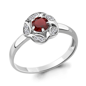 Кольцо из серебра с полудрагоценными вставками