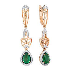 Серьги из золота Premium