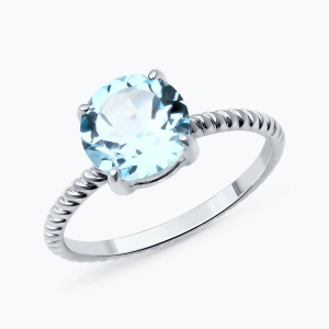 Кольцо из серебра с полудрагоценными вставками