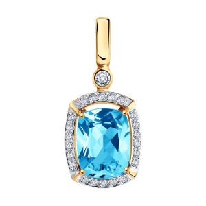 Подвеска из золота с полудрагоценными вставками