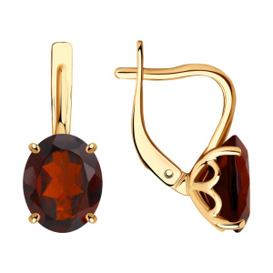 Серьги из золота с полудрагоценными вставками