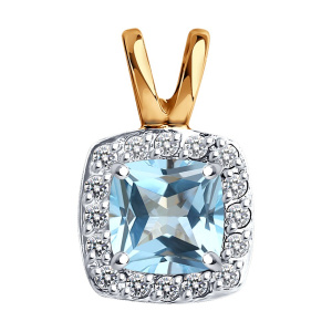 Подвеска из золота с полудрагоценными вставками