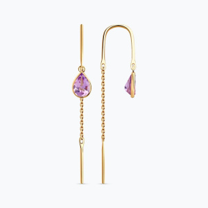 Серьги из золота с полудрагоценными вставками