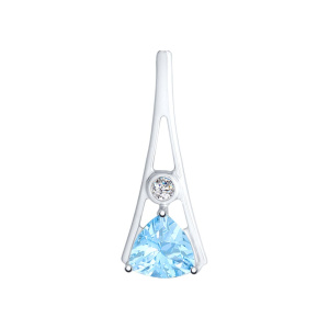 Подвеска из серебра с полудрагоценными вставками