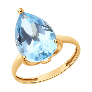 Кольцо из золота с полудрагоценными вставками