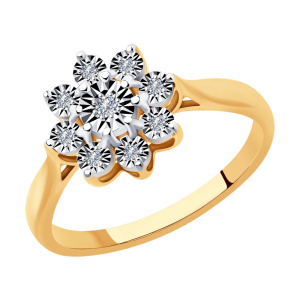 Кольцо из золота с бриллиантами