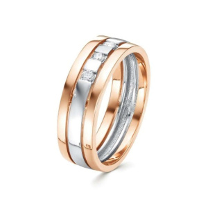 Обручальное кольцо из золота с бриллиантами