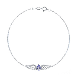 Браслет из золота с цветными драгоценными вставками