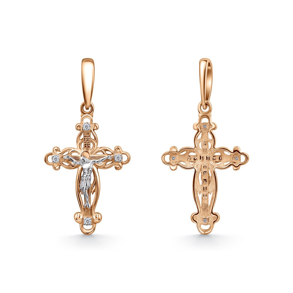 Крест из золота с бриллиантами