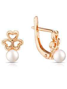 Серьги из золота с цветными полудрагоценными вставками